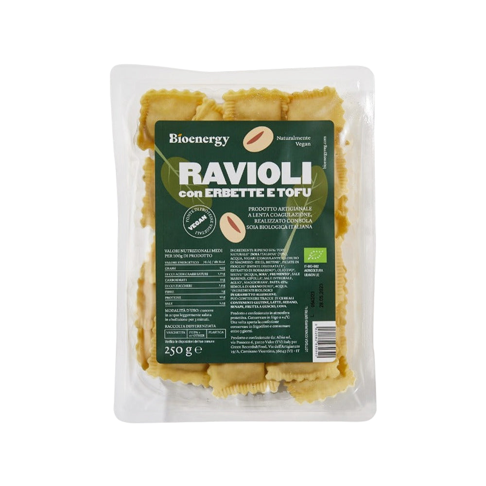Ravioli di tofu e erbette