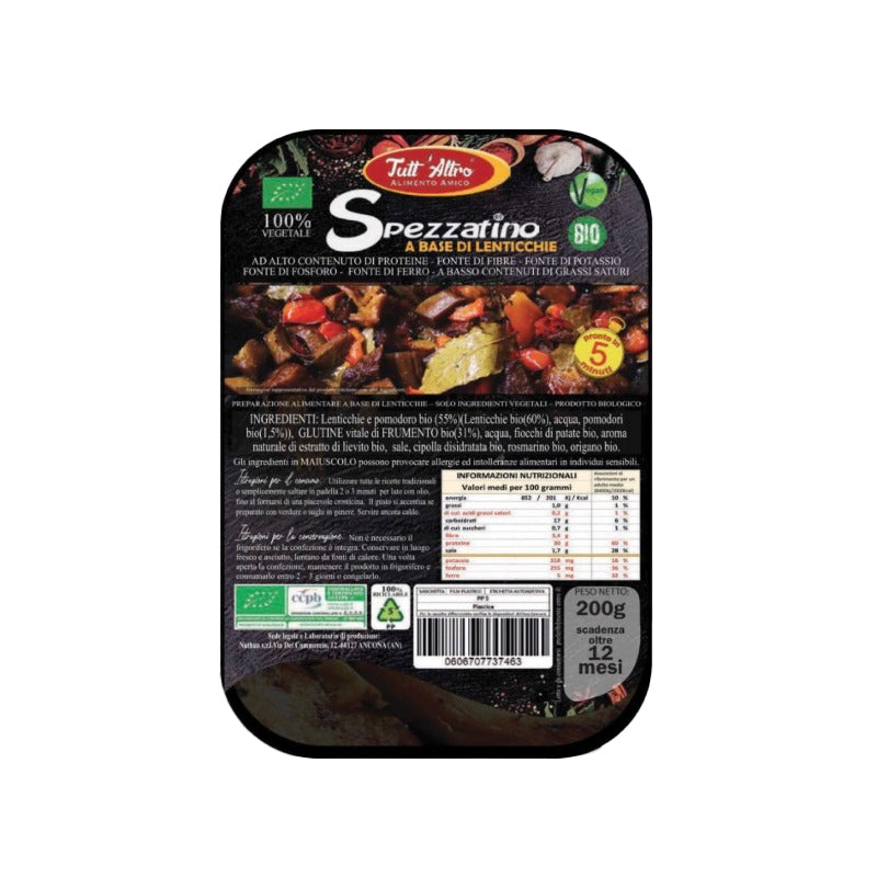 Spezzatino a base di lenticchie bio