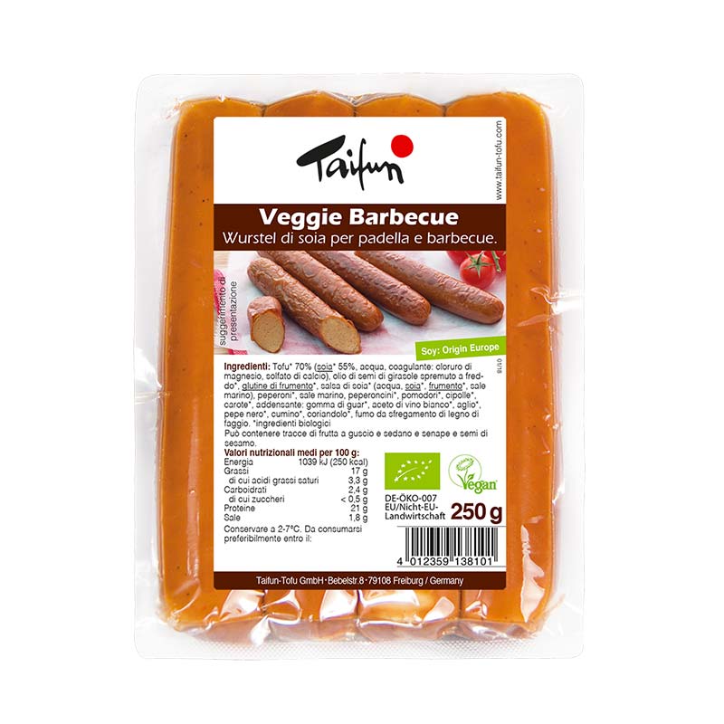 Wurstel di tofu per barbecue, 250 g